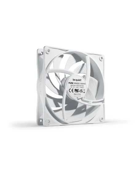 be quiet! Pure Wings 3 120mm PWM high-speed White Case per computer Ventilatore 12 cm Bianco 1 pz