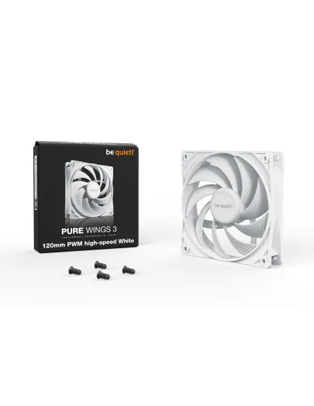 be quiet! Pure Wings 3 120mm PWM high-speed White Case per computer Ventilatore 12 cm Bianco 1 pz