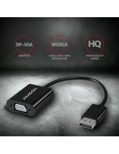Axagon RVD-VGN cavo e adattatore video 0,15 m DisplayPort VGA (D-Sub) Nero 2