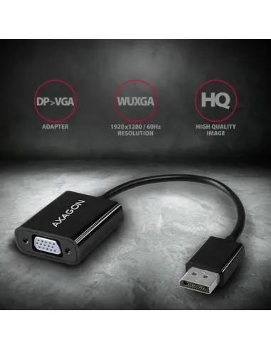 Axagon RVD-VGN cavo e adattatore video 0,15 m DisplayPort VGA (D-Sub) Nero