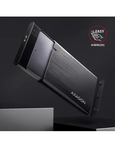 Axagon EE25-A6M contenitore di unità di archiviazione Box esterno HDD SSD Nero 2.5"