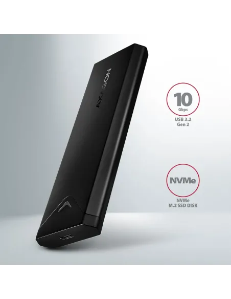 Axagon EEM2-UB2 contenitore di unità di archiviazione Box esterno SSD Nero M.2