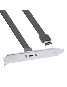 InLine Staffa per slot PCI, USB-C a USB 3.2 pannello frontale Key-A, 0,5m
