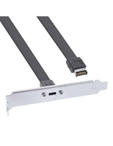 InLine Staffa per slot PCI, USB-C a USB 3.2 pannello frontale Key-A, 0,5m
