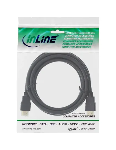 InLine Cavo HDMI 2.0, High Speed, Ethernet, 4K2K, 4K3D, 2m, Premium, dorato