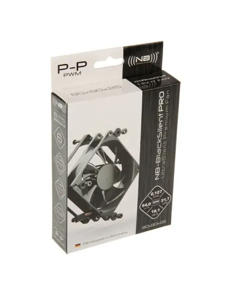 Noiseblocker BlackSilentPro P-P Case per computer Ventilatore 8 cm Nero