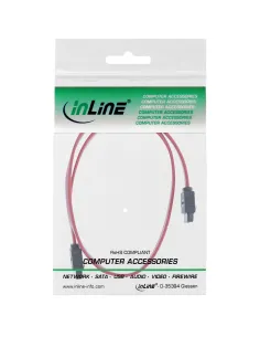 InLine Cavo SATA III (6Gb s), SATA a SATA, 0,3m, rosso, chiusura a scatto 2