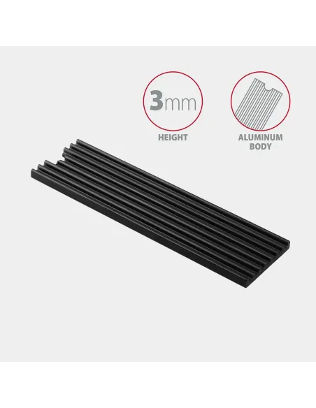 Axagon CLR-M2L3 sistema di raffreddamento per computer M.2 NVMe SSD, Unità allo stato solido Dissipatore di calore Radiatore