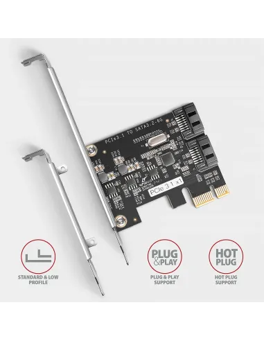 Axagon PCES-SJ2 scheda di interfaccia e adattatore Interno SATA