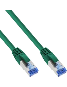 InLine Cavo patch Lan, S FTP(PiMf), Cat.6a, 500MHz, CU, halogenf., verde, 1m