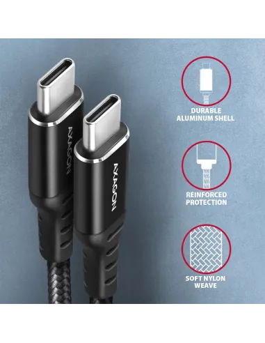 Axagon BUCM-CM10AB cavo USB USB 2.0 1 m USB C Nero