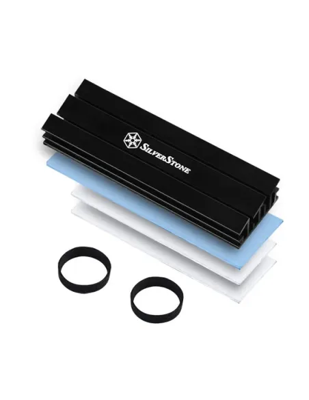 Silverstone SST-TP02-M2 sistema di raffreddamento per computer Mddulo di memoria Dissipatore di calore Radiatore Nero