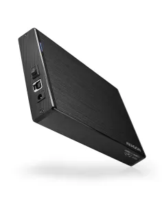 Axagon EE35-XA3 contenitore di unità di archiviazione Custodia per Disco Rigido (HDD) Nero 3.5"