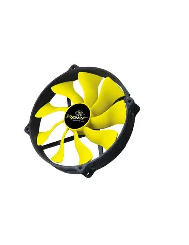 Akasa 14cm Viper R Fan Case per computer Ventilatore Nero, Giallo