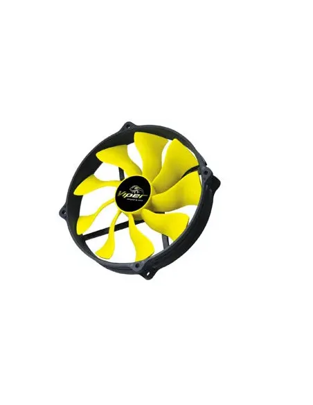 Akasa 14cm Viper R Fan Case per computer Ventilatore Nero, Giallo