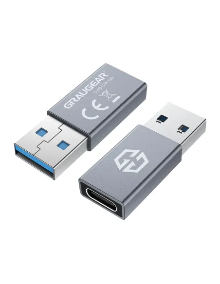 GRAUGEAR G-AD-CTA-10G adattatore per inversione del genere dei cavi USB-A USB-C Argento