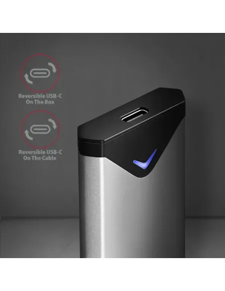 Axagon EEM2-UG2 contenitore di unità di archiviazione Box esterno SSD Nero, Grigio M.2