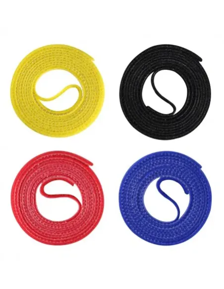Label-the-cable ROLLS fascetta Velcro Nero, Blu, Rosso, Giallo 4 pz