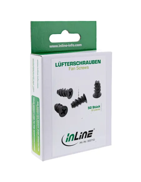 InLine Viti Ventole, 5,0x10,0mm, zincate, testa corce, nero, 50pz