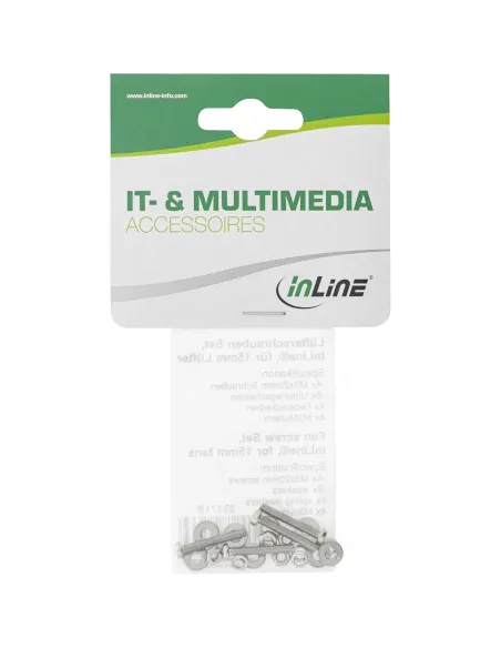 InLine Viti Ventole M3x20mm, con rondelle, dadi, distanziali, 4pcs