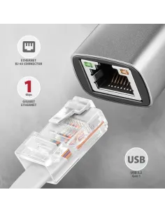 Axagon ADE-TXCA Gigabit Ethernet Adapter USB-C+ USB-A - titangrau - Adapter - Digital Daten 1000 Mbit s 2