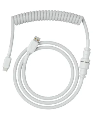 Glorious Gaming USB 2.0 cable 4.5ft total length 6 coiled section USB-C to USB-A adaptor 5-pin aviator connector Double-braided