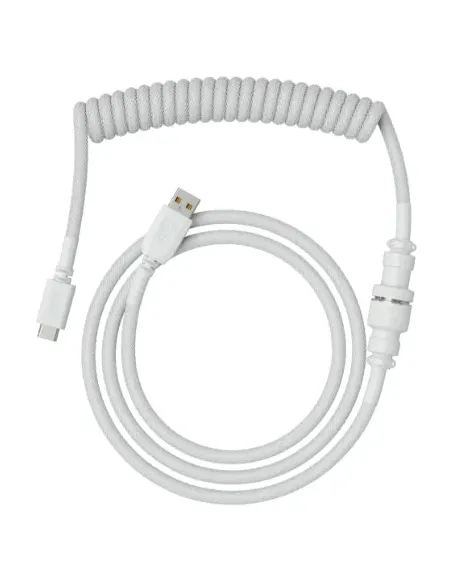 Glorious Gaming USB 2.0 cable 4.5ft total length 6 coiled section USB-C to USB-A adaptor 5-pin aviator connector Double-braided