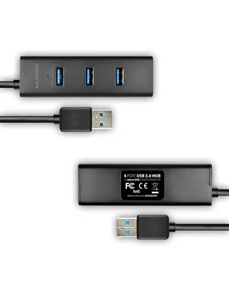 Axagon HUE-S2B hub di interfaccia USB 3.2 Gen 1 (3.1 Gen 1) Type-A 5000 Mbit s Nero