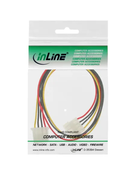InLine Prolunga di alimentazione interna, spina presa a 4pin da 5,25”, 0,30m