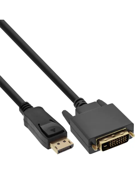 InLine Cavo DisplayPort maschio a DVI-D 24+1 maschio, 1m, dorato, nero