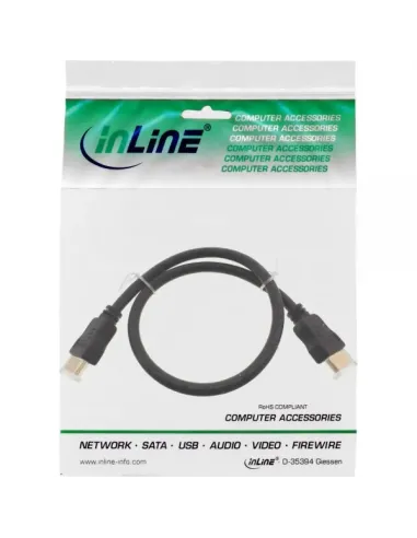 InLine Cavo HDMI 2.0, High Speed, Ethernet, 4K2K, 4K3D, 3m, Premium, dorato