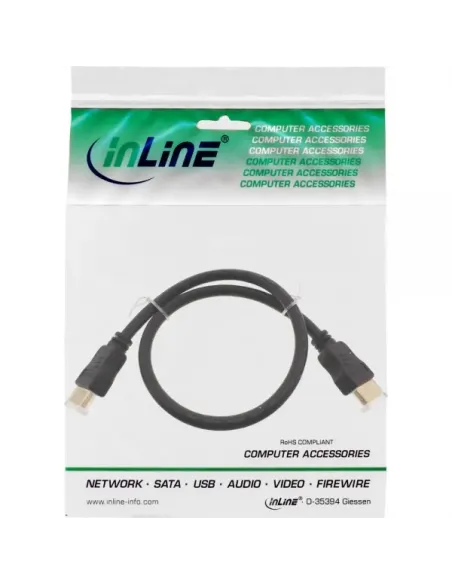 InLine Cavo HDMI 2.0, High Speed, Ethernet, 4K2K, 4K3D, 3m, Premium, dorato
