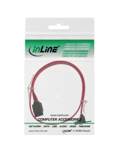 InLine Cavo SATA III 6Gb s, rosso, 1x angolare 90°, chiusura a scatto, 0,3m 2