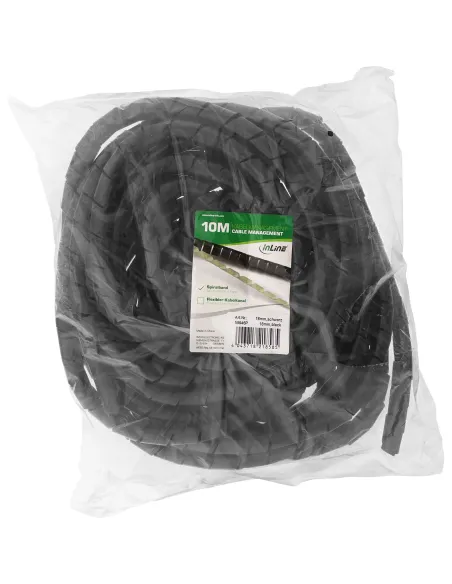 InLine Spirale protezione cavi, diametro 18mm, flessibile, nero, 10m