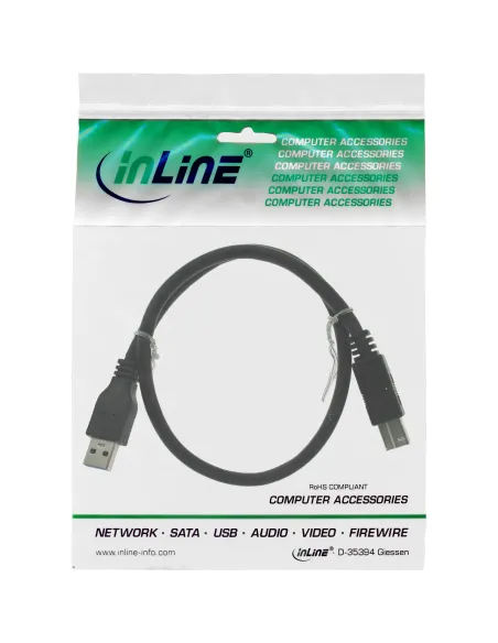 InLine Cavo USB 3.0 A maschio B maschio, nero, 3m