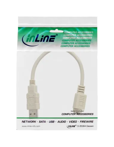 InLine Adattatore USB A maschio PS 2 Mini Din 6pin femmina, cavo 0,2m
