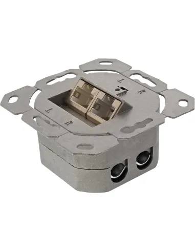 InLine Scatola prese Cat.6, 2x RJ45 F, esterno o ad incasso, orizzont., bianca