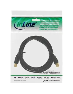 InLine Cavo USB 2.0 A maschio B maschio, dorato, nero, 1m 2