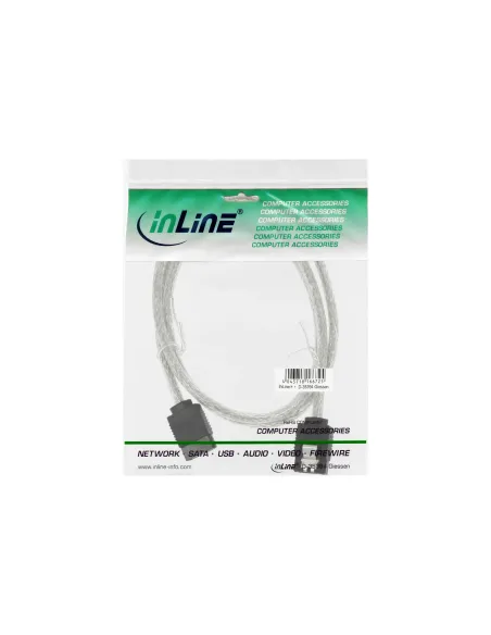 InLine Cavo SATA III 6Gb s, rotondo, trasparente, chiusura a scatto, 0,5m