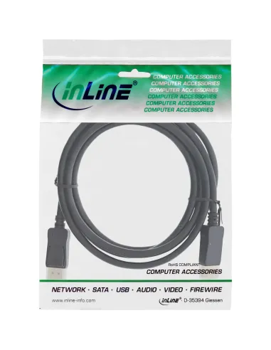 InLine Cavo DisplayPort 1.4, 8K4K, nero, contatti placcati oro, 1.5m