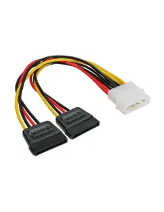 InLine Cavo adattatore di alimentazione, 1x 5,25" M a 2x SATA 15pin, 0,20m