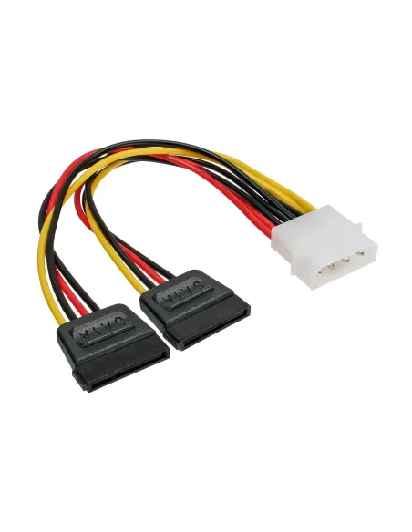 InLine Cavo adattatore di alimentazione, 1x 5,25" M a 2x SATA 15pin, 0,20m