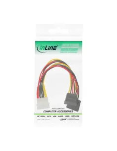 InLine Cavo adattatore di alimentazione, 1x 5,25" M a 2x SATA 15pin, 0,20m 2