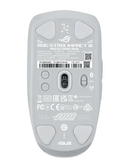 ASUS ROG Strix Impact III Wireless mouse Gaming Ambidestro RF senza fili + Bluetooth Ottico 36000 DPI