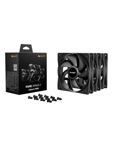 be quiet! Pure Wings 3 120mm | PWM Triple Pack Case per computer Ventilatore 12 cm Nero 3 pz