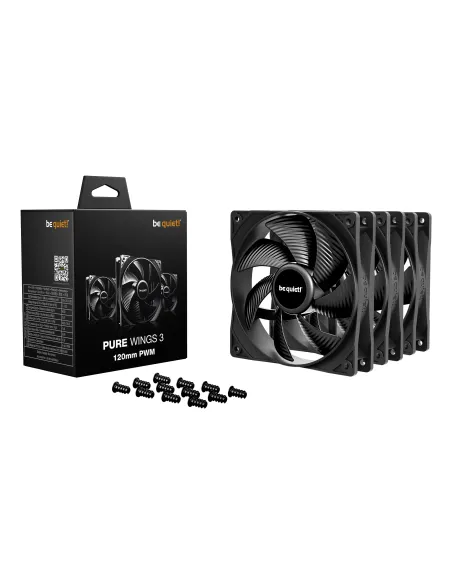 be quiet! Pure Wings 3 120mm | PWM Triple Pack Case per computer Ventilatore 12 cm Nero 3 pz