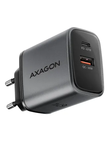 Axagon ACU-PQ67 Caricabatterie per dispositivi mobili Universale Nero, Grigio AC Ricarica rapida Interno