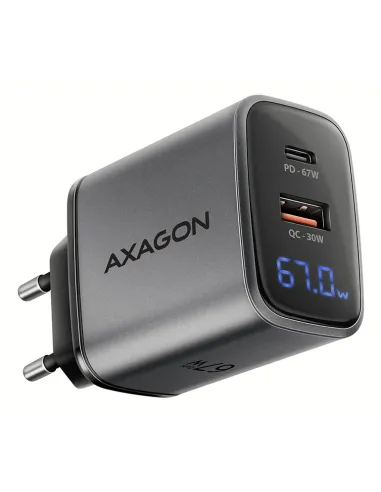 Axagon ACU-PQ67D Caricabatterie per dispositivi mobili Universale Nero, Grigio AC Ricarica rapida Interno