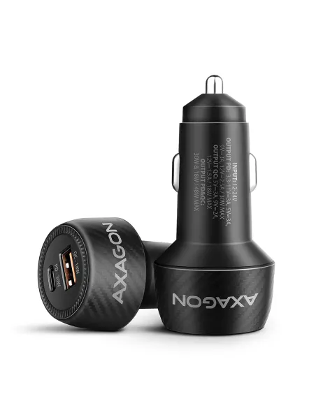 Axagon PWC-PQ48 Caricabatterie per dispositivi mobili Universale Nero Accendisigari Ricarica rapida Auto