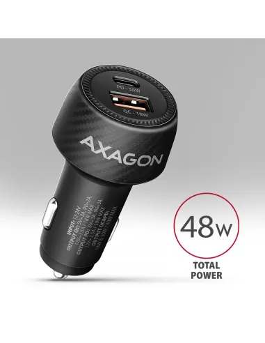 Axagon PWC-PQ48 Caricabatterie per dispositivi mobili Universale Nero Accendisigari Ricarica rapida Auto